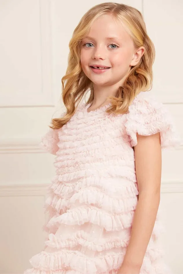 Needle and Thread Kids Formalwear Wild Rose Ruffle Kids Dress Champagne 8211 KidsWomen