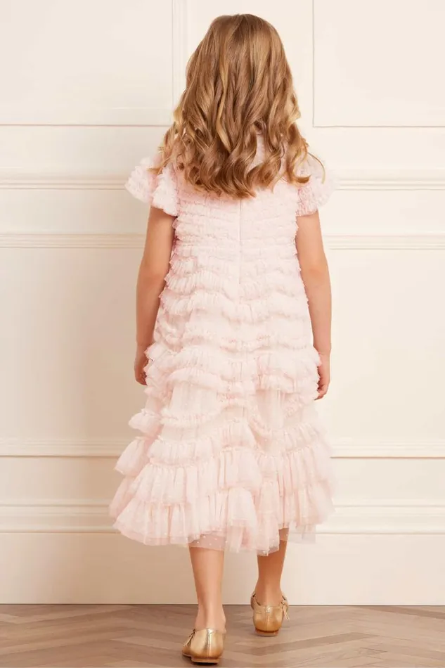 Needle and Thread Kids Formalwear Wild Rose Ruffle Kids Dress Champagne 8211 KidsWomen