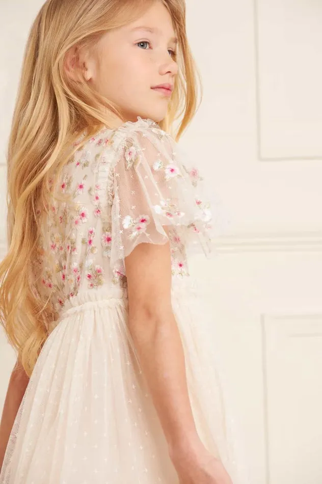 Needle and Thread Kids Formalwear Wildflower Ditsy Bodice Kids Dress Champagne 8211 KidsWomen