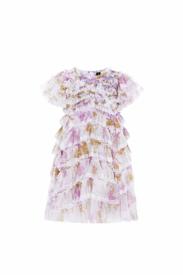 Needle and Thread Kids Formalwear Wisteria Ruffle Lace Kids Dress Multi 8211 Kids