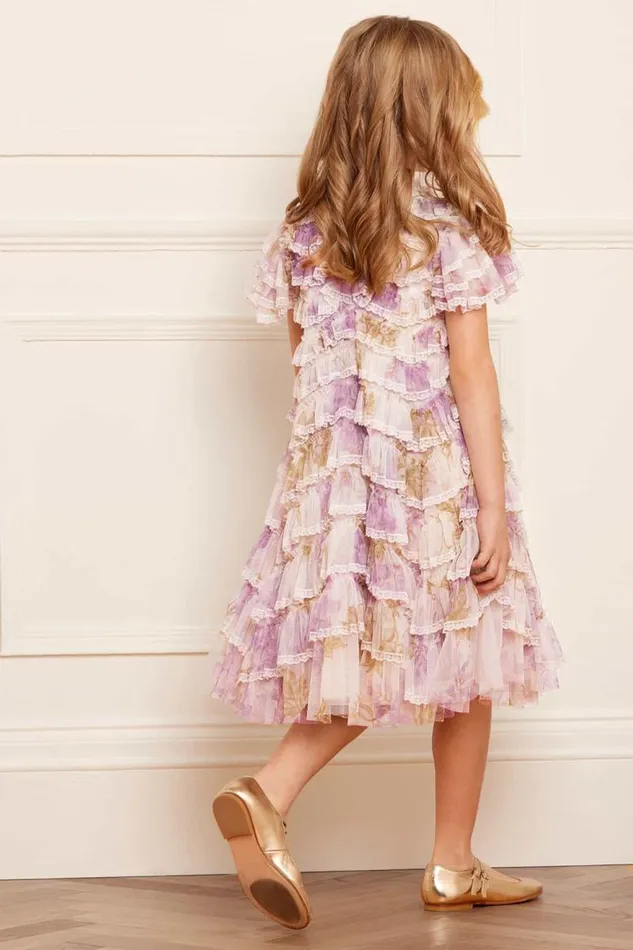 Needle and Thread Kids Formalwear Wisteria Ruffle Lace Kids Dress Multi 8211 Kids