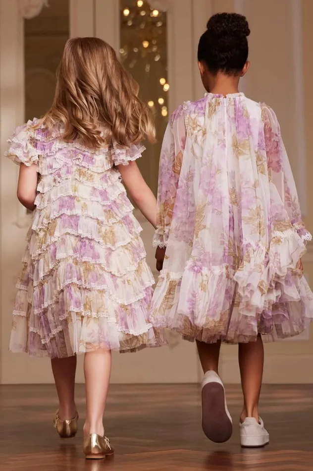 Needle and Thread Kids Formalwear Wisteria Ruffle Lace Kids Dress Multi 8211 Kids
