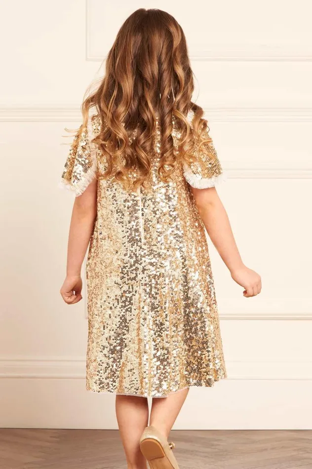Needle and Thread Kids Partywear Matilda Kids Dress Gold 8211 Kids