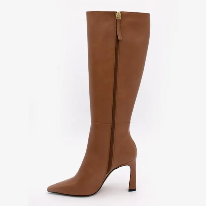 ngel Alarcn Boots Woman LALTA 8211 Leather Pointedtoe High Heel Boots