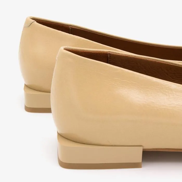 ngel Alarcn Flat Shoes Woman TEROLA 8211 Shiny Leather Flat With Bicolour Toecup
