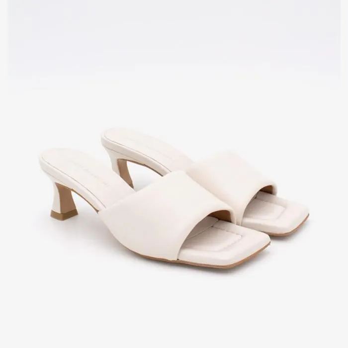 ngel Alarcn Mules Woman INSAS 8211 Leather Foamed Heeled Mule