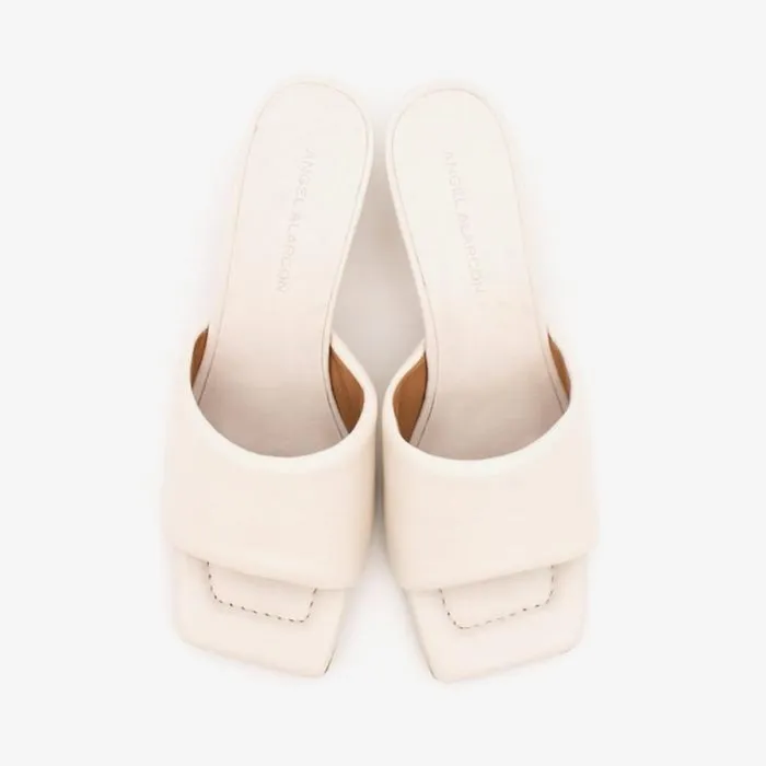 ngel Alarcn Mules Woman INSAS 8211 Leather Foamed Heeled Mule