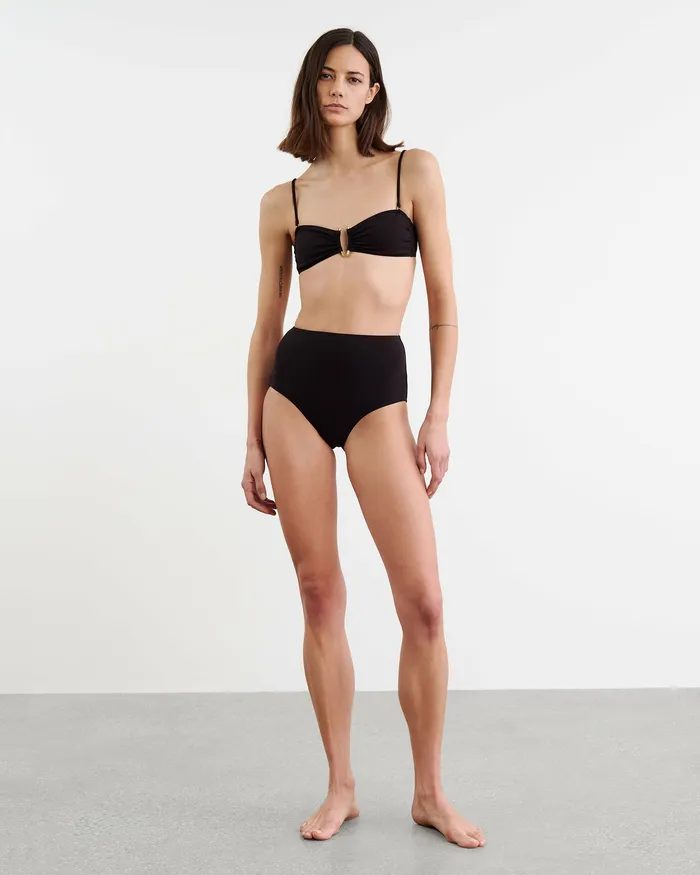 Nili Lotan BANDEAU BIKINI TOP Black Women Swim