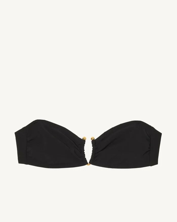 Nili Lotan BANDEAU BIKINI TOP Black Women Swim