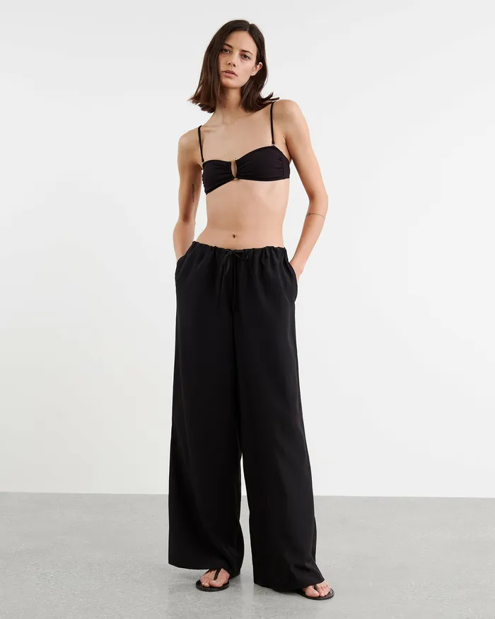 Nili Lotan BANDEAU BIKINI TOP Black Women Swim