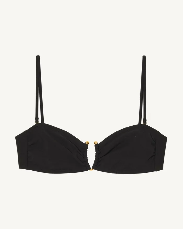 Nili Lotan BANDEAU BIKINI TOP Black Women Swim