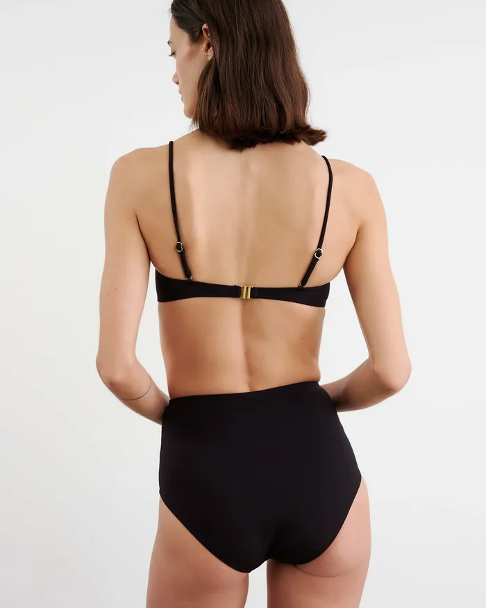 Nili Lotan BANDEAU BIKINI TOP Black Women Swim