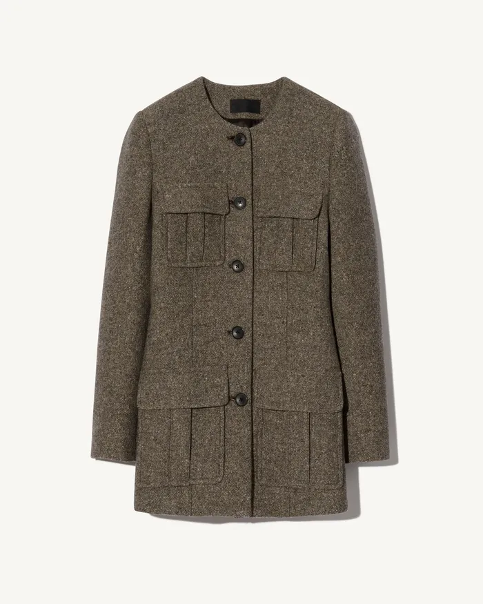 Nili Lotan Jackets and Blazers Women GABRIELLA JACKET Feather Grey Donagal