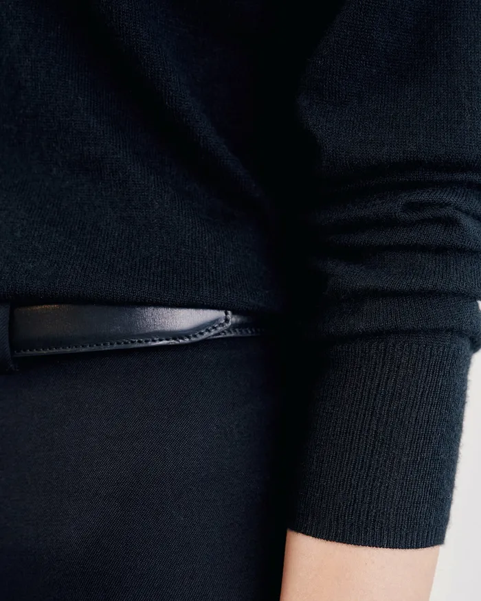 Nili Lotan LYNNETTE TURTLENECK Black Women Knits and Sweaters