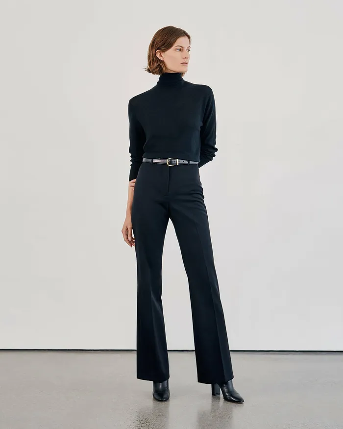 Nili Lotan LYNNETTE TURTLENECK Black Women Knits and Sweaters