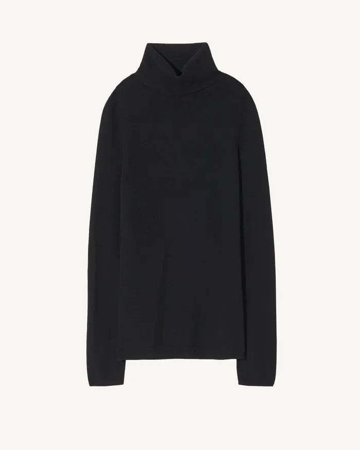 Nili Lotan LYNNETTE TURTLENECK Black Women Knits and Sweaters