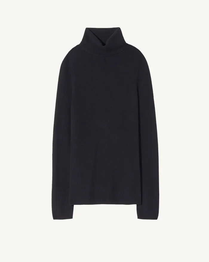 Nili Lotan LYNNETTE TURTLENECK Black Women Knits and Sweaters