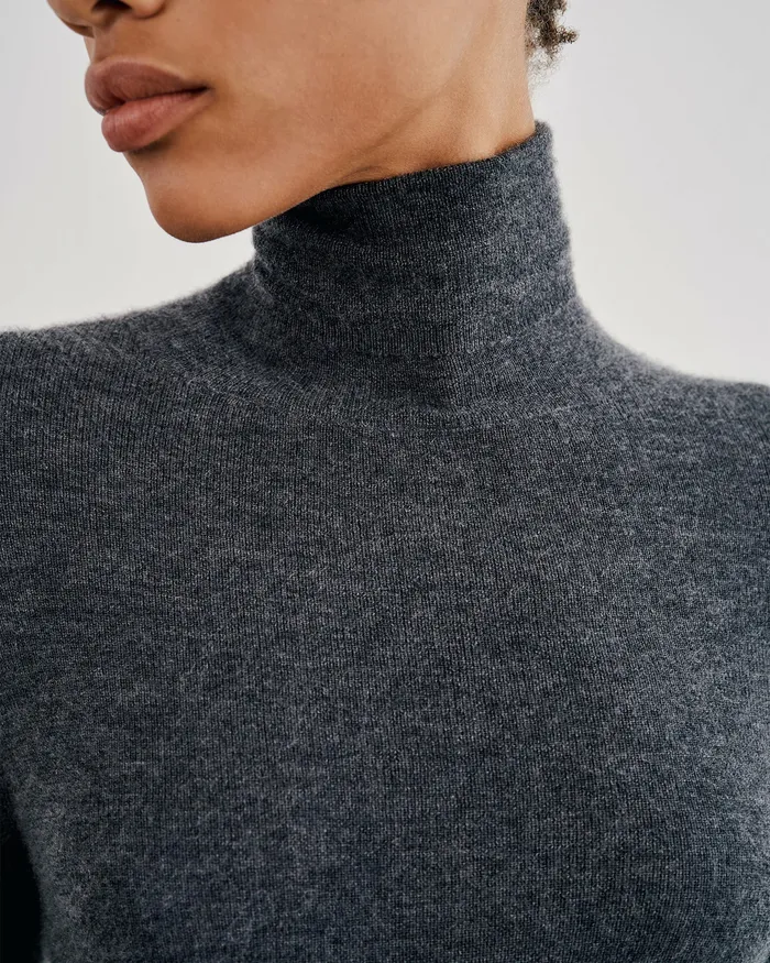 Nili Lotan LYNNETTE TURTLENECK Black Women Knits and Sweaters