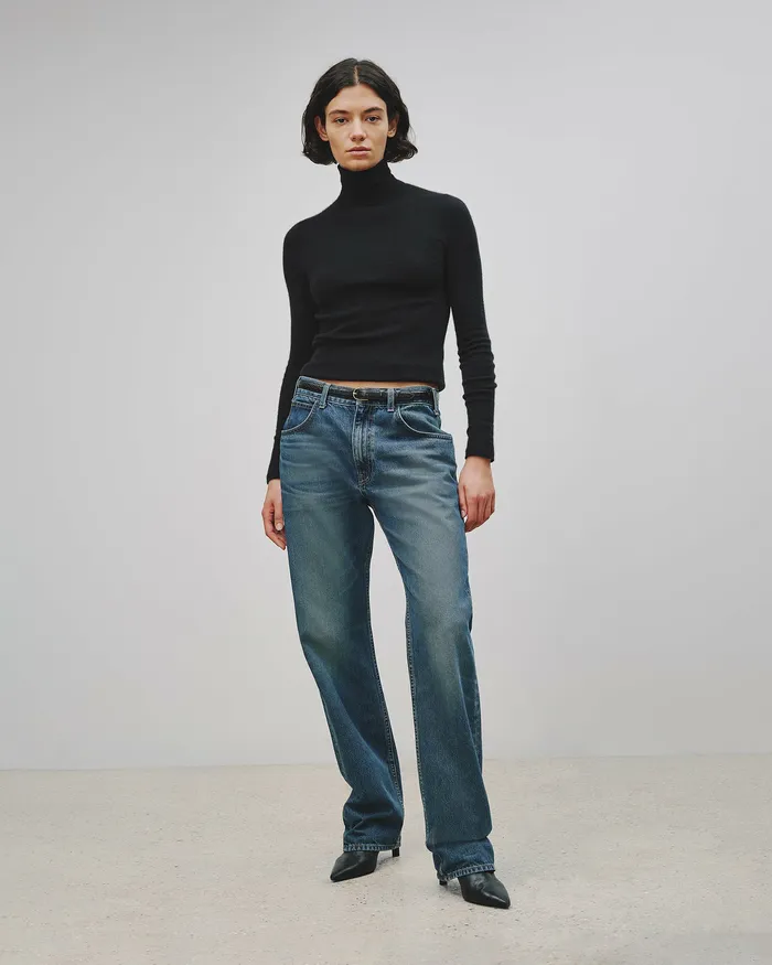 Nili Lotan LYNNETTE TURTLENECK Black Women Knits and Sweaters