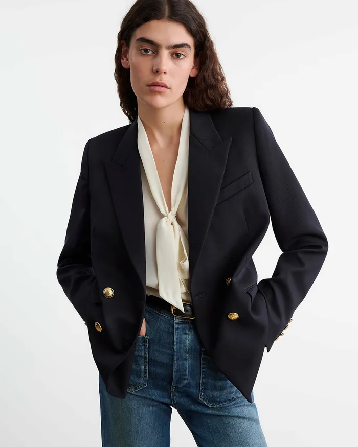 Nili Lotan VEDA JACKET Midnight Women Jackets and Blazers