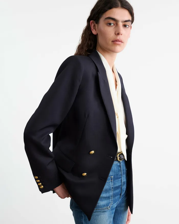Nili Lotan VEDA JACKET Midnight Women Jackets and Blazers