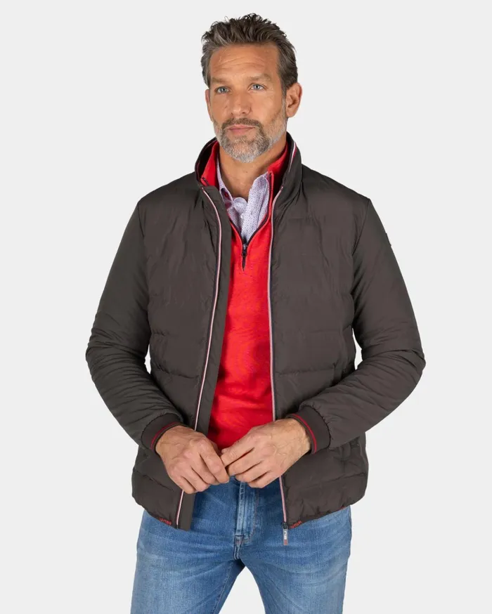 NZA New Zealand Auckland Jackets Brown Polyester Bomber Jacket 8211 Mud 8211 Men
