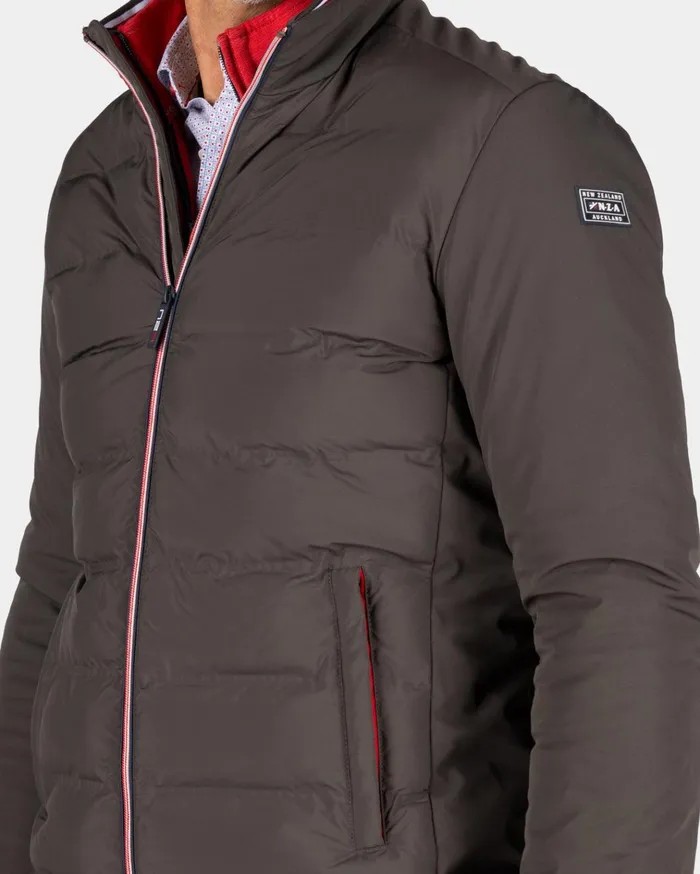 NZA New Zealand Auckland Jackets Brown Polyester Bomber Jacket 8211 Mud 8211 Men NZA New Zealand Auckland Jackets Brown Polyester Bomber Jacket 8211 Mud 8211 Men