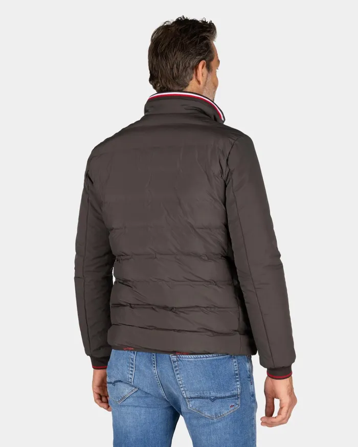 NZA New Zealand Auckland Jackets Brown Polyester Bomber Jacket 8211 Mud 8211 Men NZA New Zealand Auckland Jackets Brown Polyester Bomber Jacket 8211 Mud 8211 Men