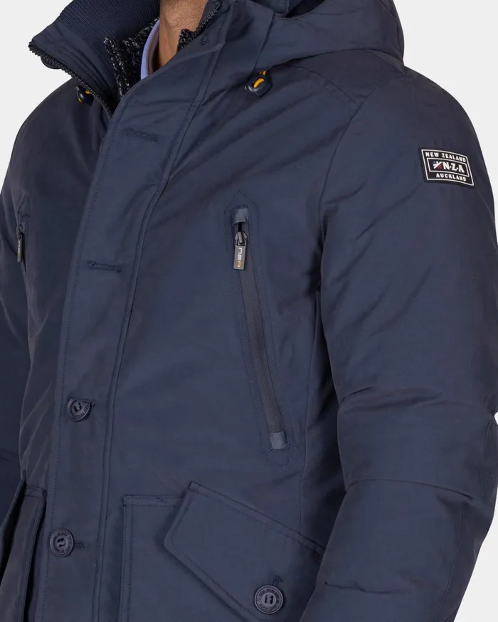 NZA New Zealand Auckland Jackets Canvas Blue Parka Jacket 8211 Tin Blue 8211 Men