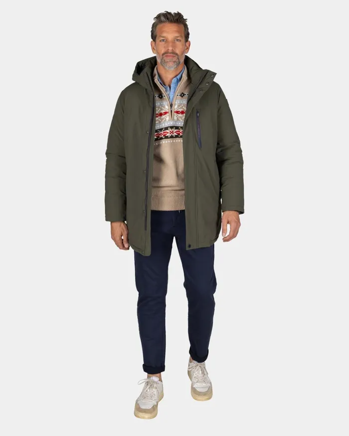 NZA New Zealand Auckland Jackets Dark Green Parka With Standing Collar 8211 Gravel Green 8211 Men NZA New Zealand Auckland Jackets Dark Green Parka With Standing Collar 8211 Gravel Green 8211 Men