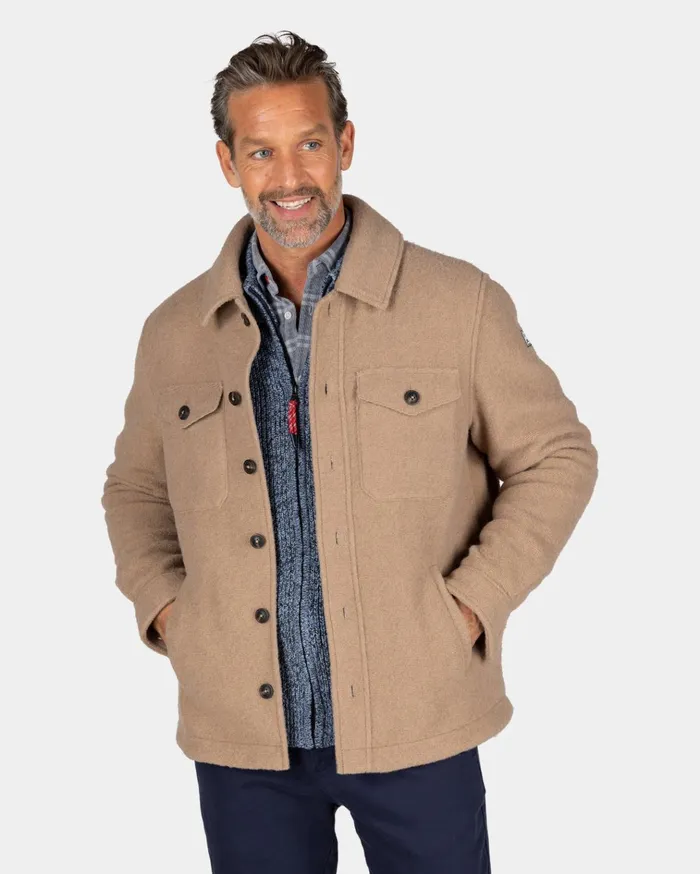 NZA New Zealand Auckland Jackets Light Brown Short Wool Coat 8211 Chestnut 8211 Men