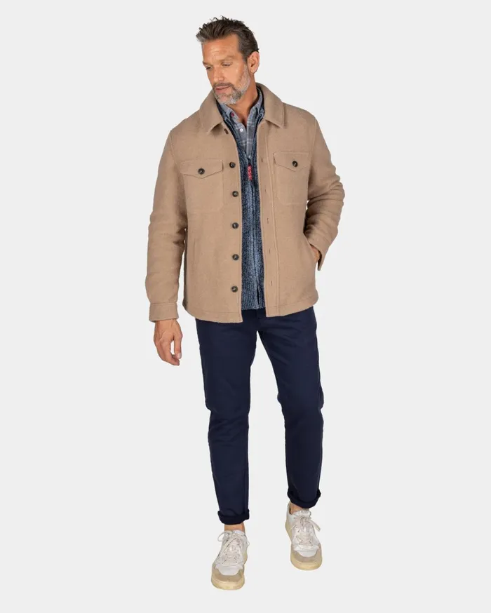 NZA New Zealand Auckland Jackets Light Brown Short Wool Coat 8211 Chestnut 8211 Men NZA New Zealand Auckland Jackets Light Brown Short Wool Coat 8211 Chestnut 8211 Men
