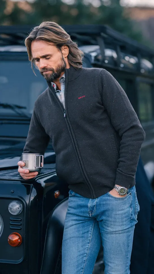NZA New Zealand Auckland Knitwear Dark Brown Wool Cardigan 8211 Mud 8211 Men NZA New Zealand Auckland Knitwear Dark Brown Wool Cardigan 8211 Mud 8211 Men