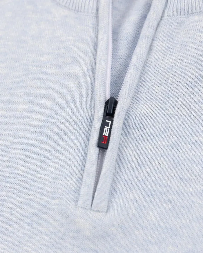 NZA New Zealand Auckland Knitwear Light Blue Half Zip Pullover 8211 Marble Blue 8211 Men NZA New Zealand Auckland Knitwear Light Blue Half Zip Pullover 8211 Marble Blue 8211 Men