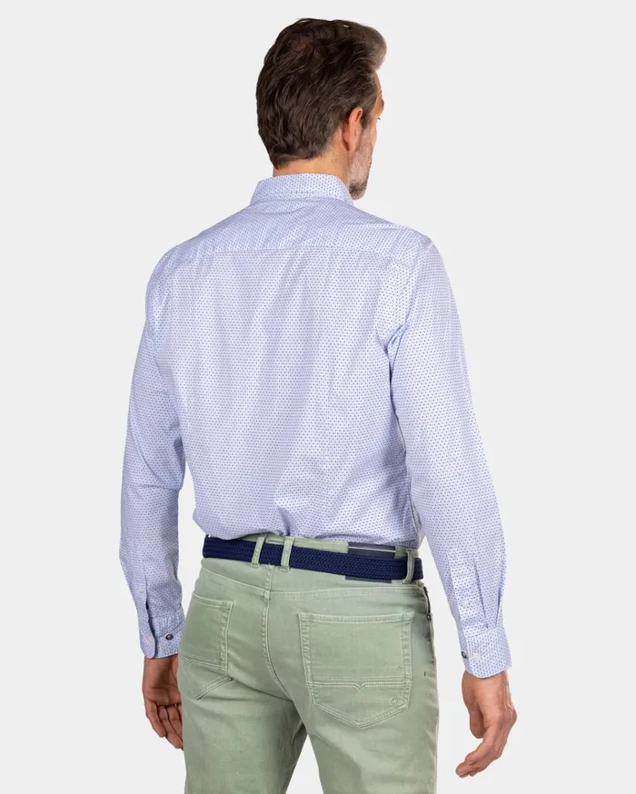 NZA New Zealand Auckland Shirts Dotted Lightblue Shirt 8211 Marble Blue 8211 Men NZA New Zealand Auckland Shirts Dotted Lightblue Shirt 8211 Marble Blue 8211 Men