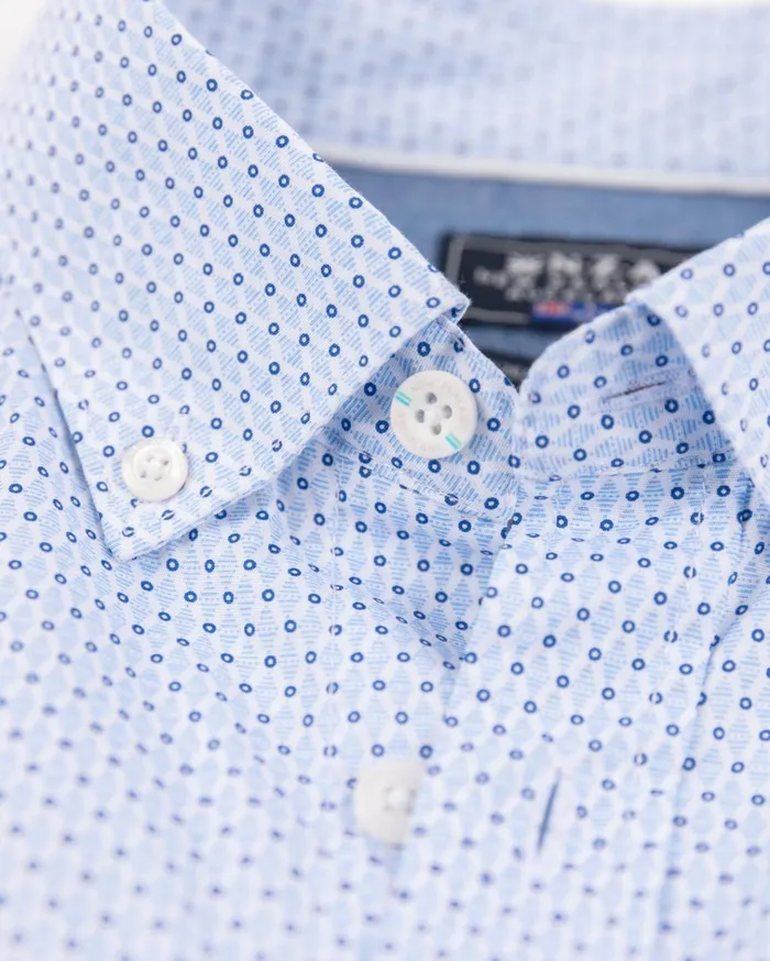 NZA New Zealand Auckland Shirts Dotted Lightblue Shirt 8211 Marble Blue 8211 Men NZA New Zealand Auckland Shirts Dotted Lightblue Shirt 8211 Marble Blue 8211 Men