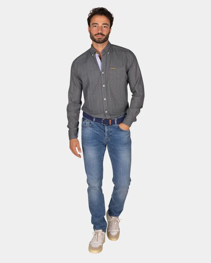 NZA New Zealand Auckland Shirts GreyBlue Flannel Shirt 8211 Tin Blue 8211 Men