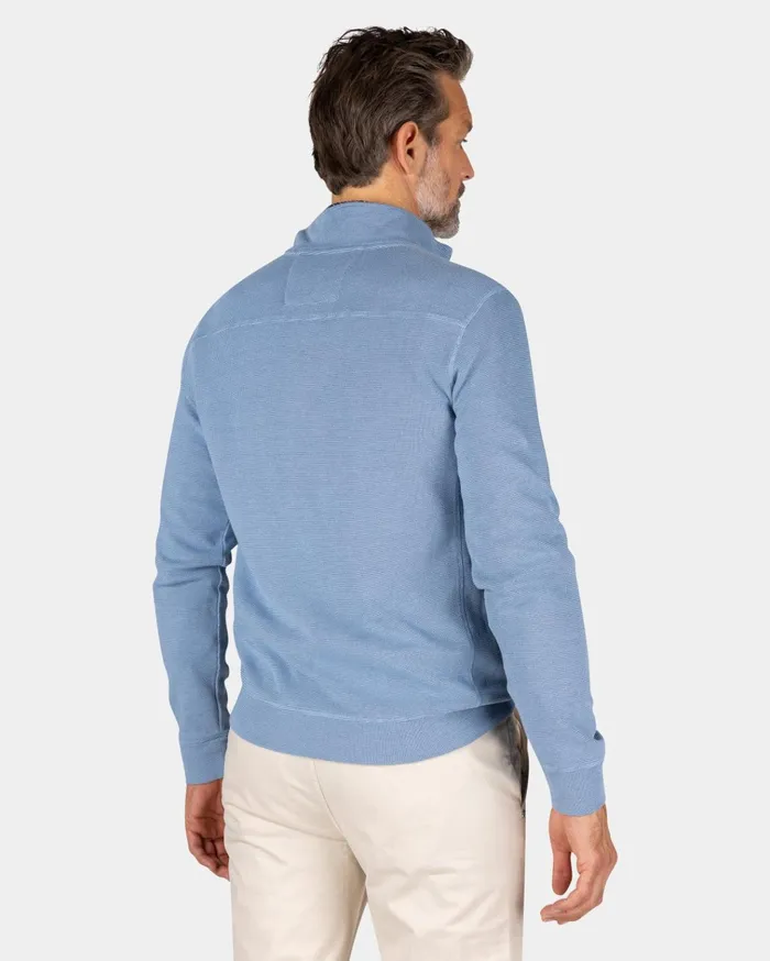 NZA New Zealand Auckland Sweatshirts Sporty Blue Sweater With HalfZip 8211 Brave Blue 8211 Men NZA New Zealand Auckland Sweatshirts Sporty Blue Sweater With HalfZip 8211 Brave Blue 8211 Men