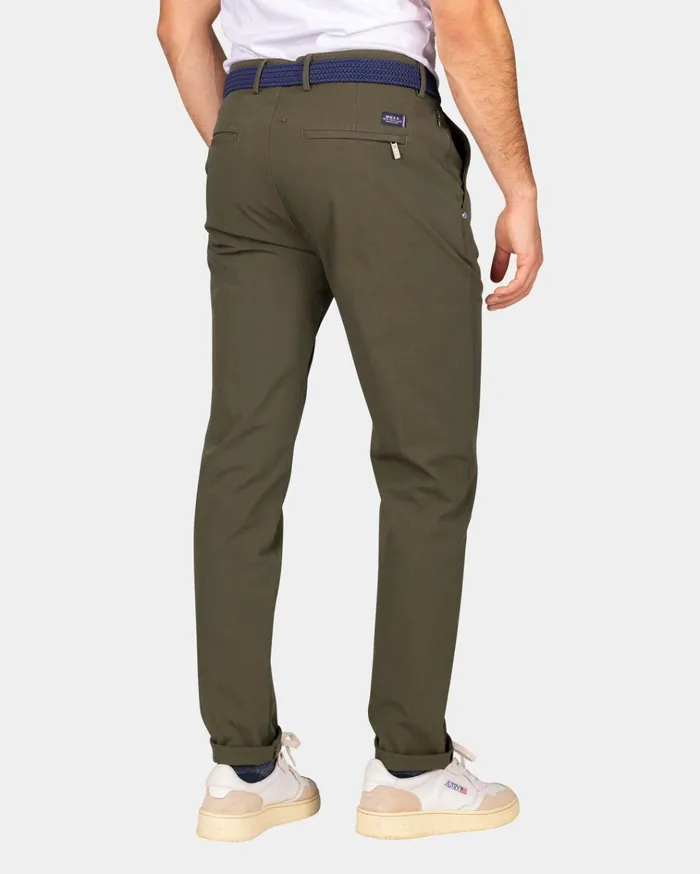 NZA New Zealand Auckland Trousers Dark Green Chino With Stretch 8211 Quartz Green 8211 Men