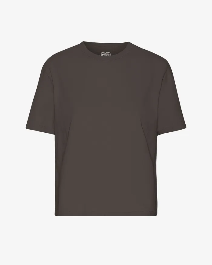 Organic Boxy Crop Tee 8211 Coffee Brown Women TShirts Colorfulstandard