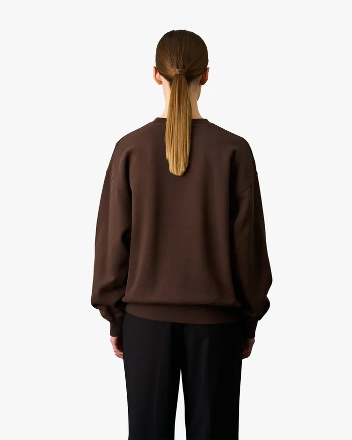Organic Oversized Crew 8211 Snow Melange Women Crewneck Sweatshirts Colorfulstandard