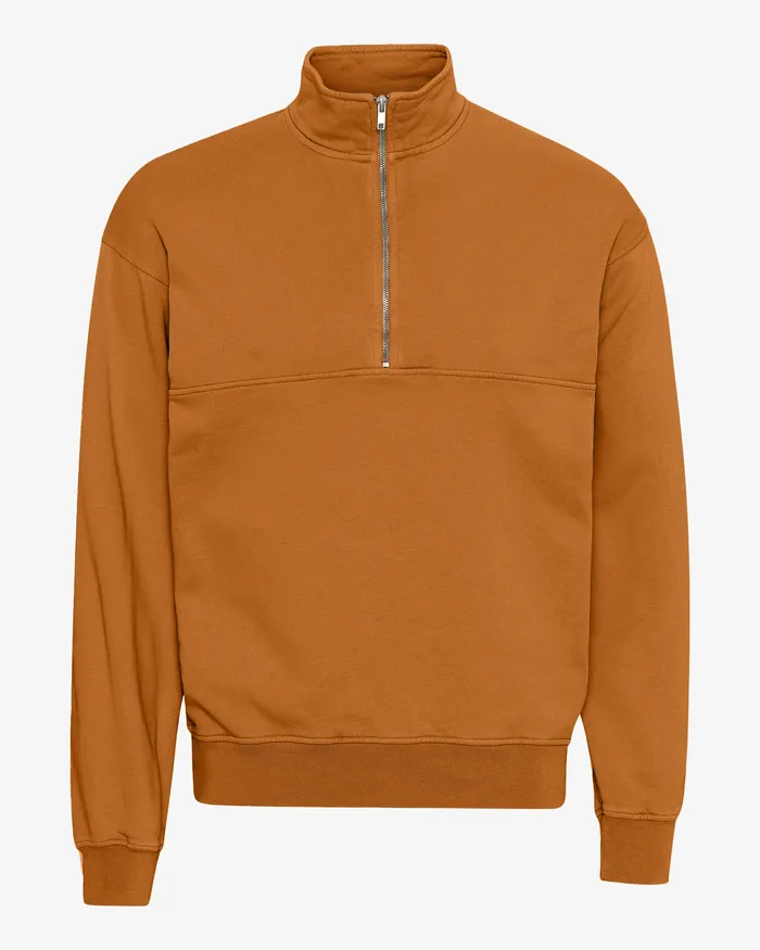 Organic Quarter Zip 8211 Ginger Brown Men Quarter Zips Colorfulstandard