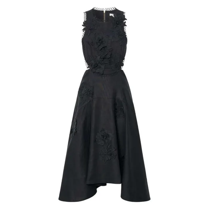 Oroton Dresses Lace Flower Midi Dress Black 8211 Women