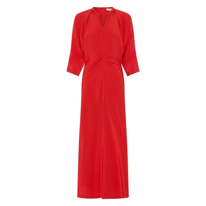 Oroton Dresses Split Neck Dress True Red 8211 Women