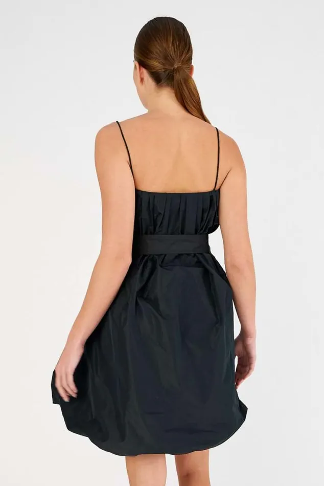 Oroton Dresses Taffeta Mini Dress Black 8211 Women