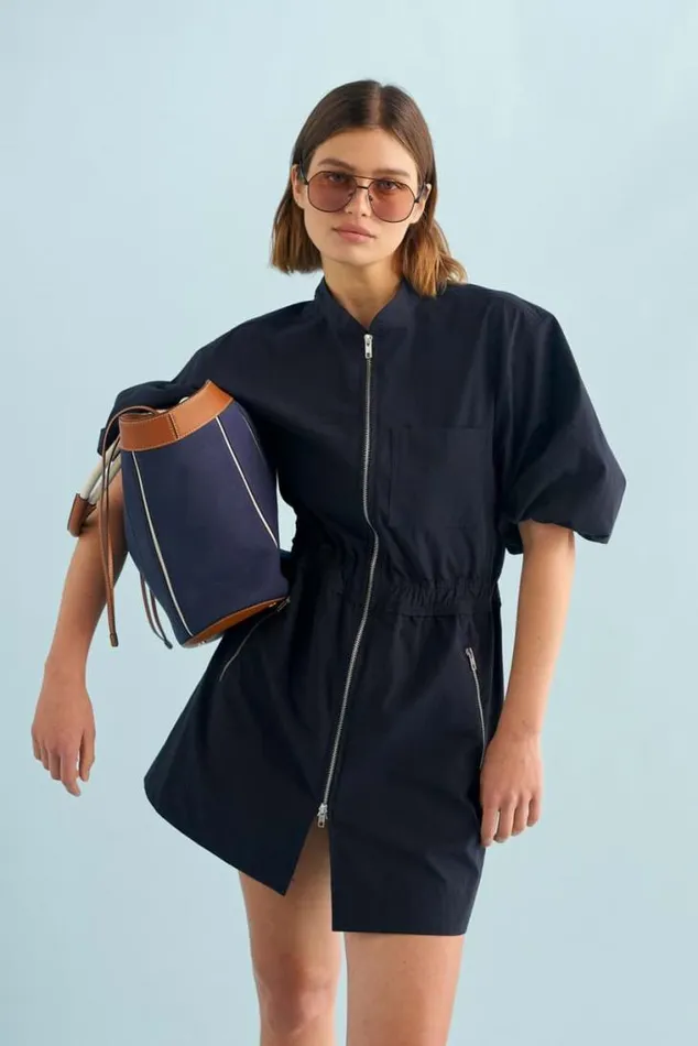 Oroton Dresses Zip Utility Dress North Sea 8211 Women