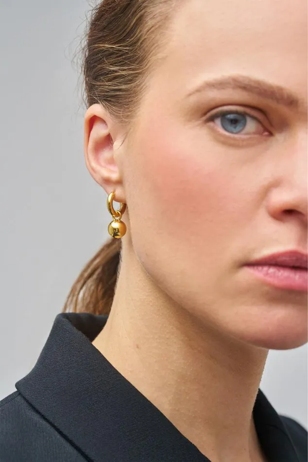 Oroton Earrings Bonnie Sphere Charm Gold 8211 Jewellery