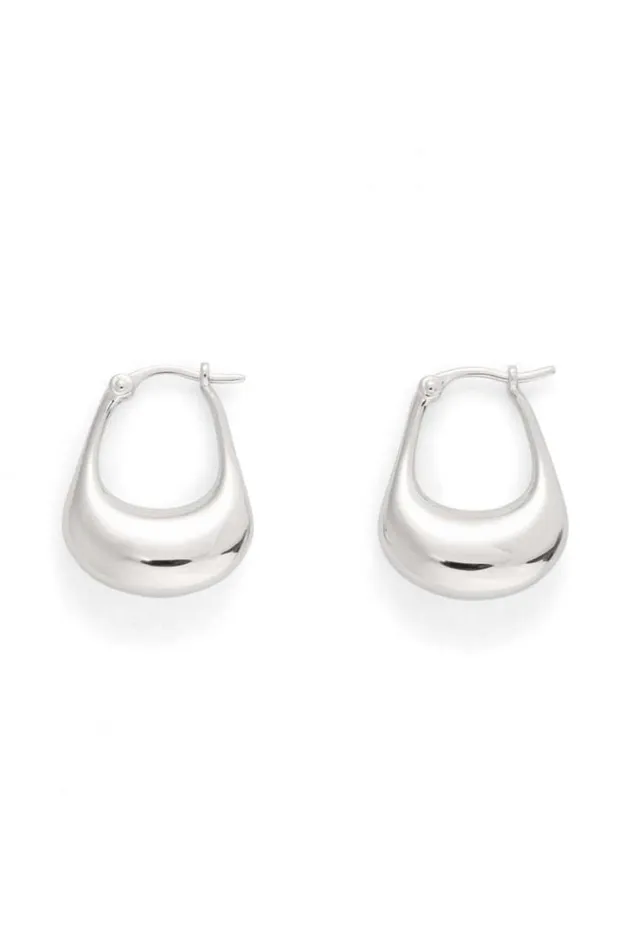 Oroton Earrings Kora Hoops Silver 8211 Jewellery