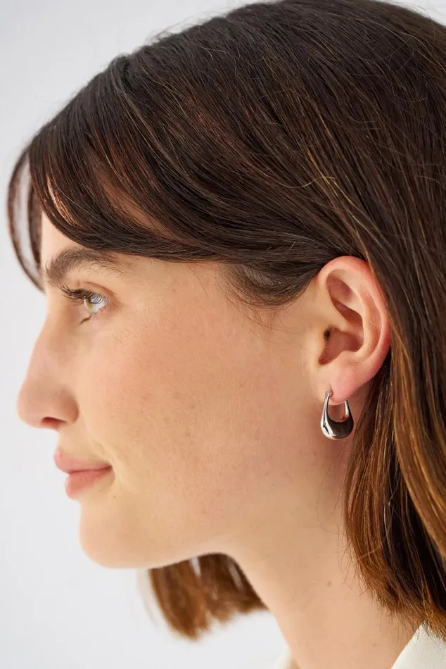 Oroton Earrings Kora Hoops Silver 8211 Jewellery