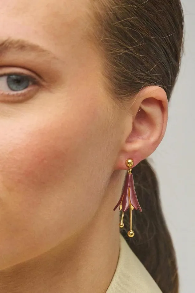 Oroton Earrings Lilium Drop Earrings Goldcurrant 8211 Jewellery